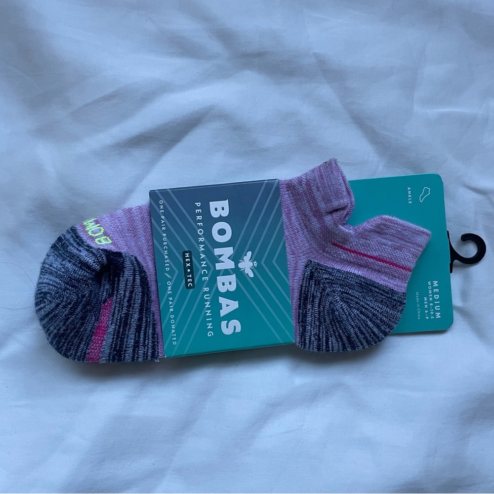 NWT - Bombas Pink and Purple Athletic Socks for Active Comfort